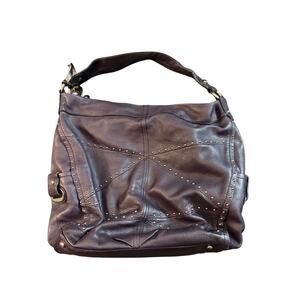 B Makowsky purple with silver stubs- Hobo bag- preowned